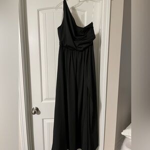 Size large formal full length dress with leg slit